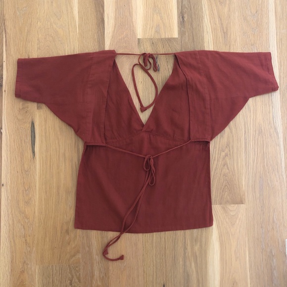 Loop charmant brick backless linen top - Picture 5 of 9